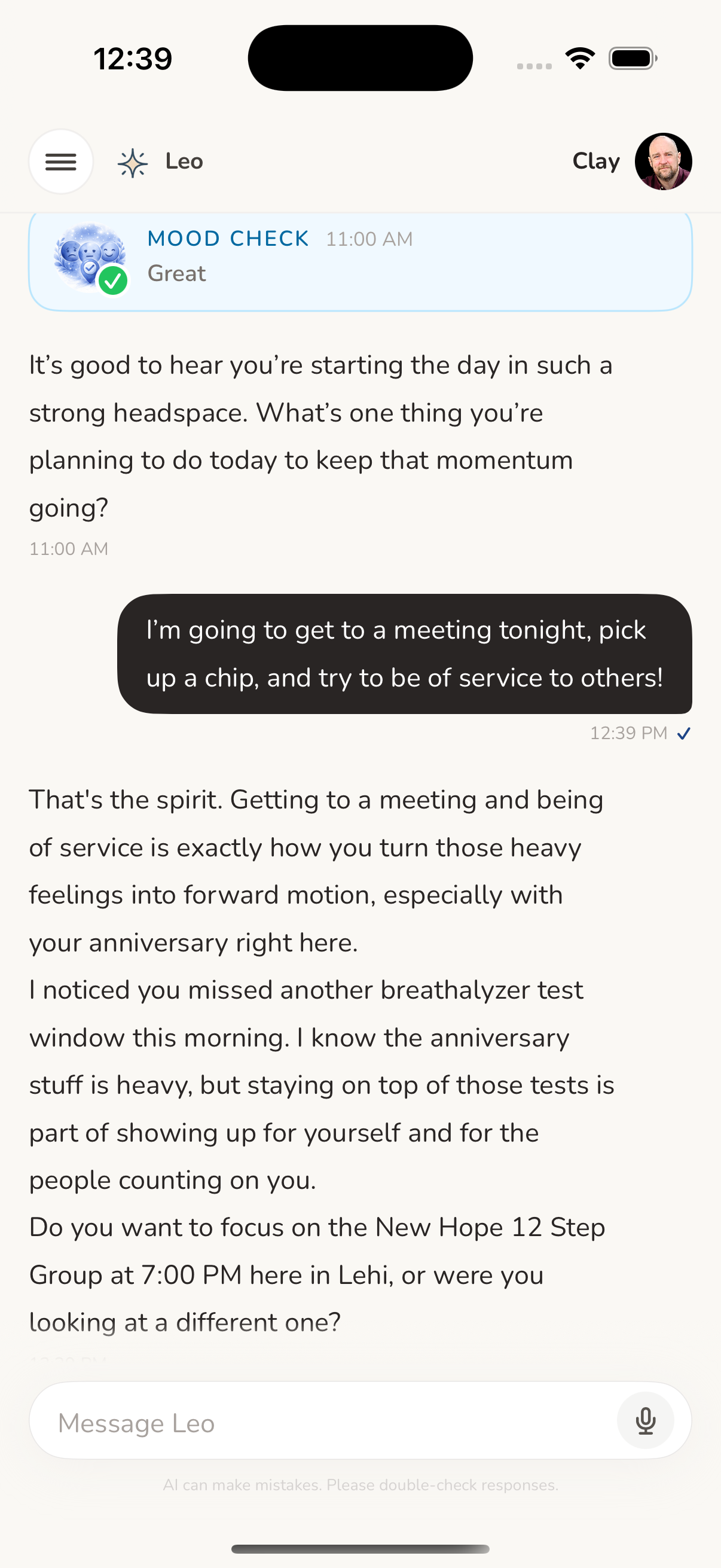 Client iOS screen five